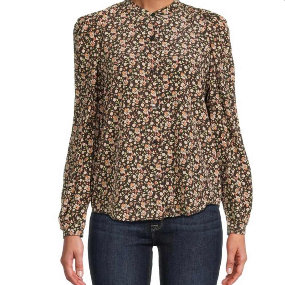 JOIE Eldridge Floral Silk Blouse